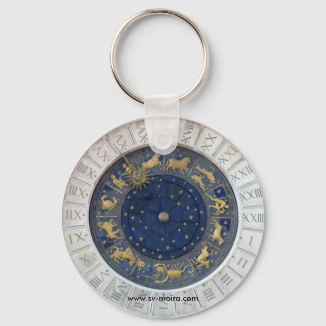 Astrological Clock,  Piazza San Marco, Venice Keychain (Front)