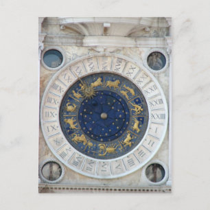 Astrological Clock, Piazza San Marco, Venice Postcard
