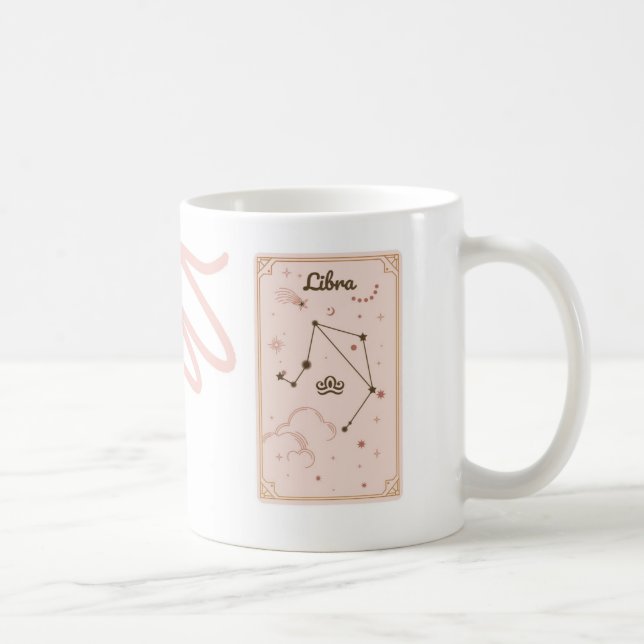 Astrological Libra Coffee Mug, Libra Zodiac Mug (Right)