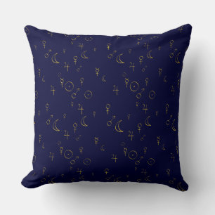 Astrological Planetary Pattern Throw Pillow