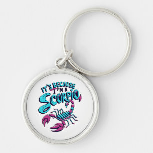 Astrological Scorpio Vibes Vintage Zodiac Sign Keychain