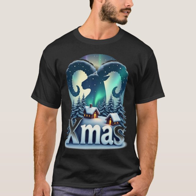 Astrological Sign Aries| Xmas Celebration T-Shirt (Front)