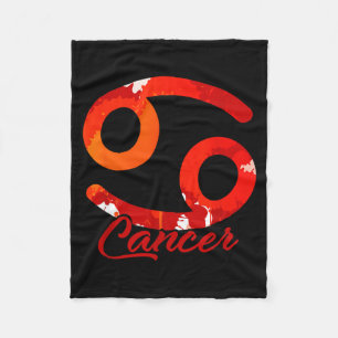 Astrological Sign Symbol Zodiac Sign Cancer Fleece Blanket