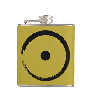 Astrological Sun Sign - Buddhism Zen Circle 1 Hip Flask