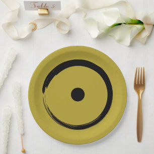 Astrological Sun Sign - Buddhism Zen Circle 1 Paper Plate
