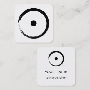 Astrological Sun Sign - Buddhism Zen Circle 1 Square Business Card