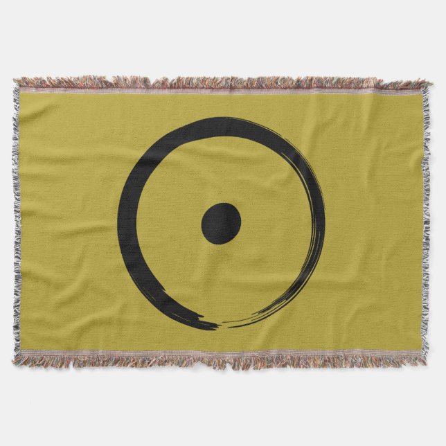 Astrological Sun Sign - Buddhism Zen Circle 1 Throw Blanket (Front)