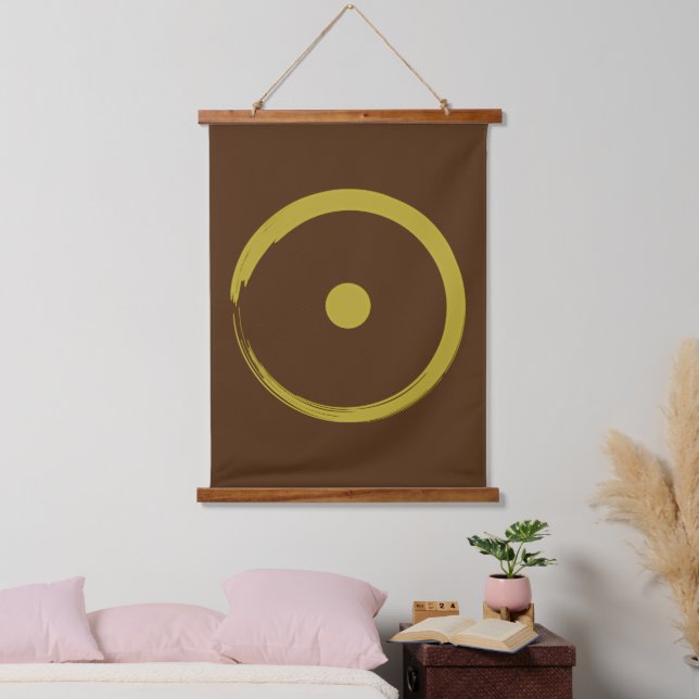 Astrological Sun Sign - Buddhism Zen Circle 3 Hanging Tapestry (Bedroom)