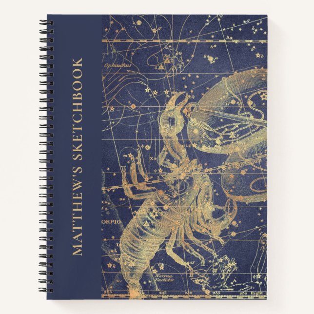Astrologie Scorpio Horoscope Livre De Croquis Avec (Devant)