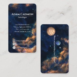 Astrologue céleste cosmique Carte de visite artist