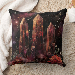Astrology Amethyst Constellation Cosmic Throw Pillow