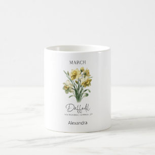 Astrology Birth Month March   Flower Daffodil Coffee Mug