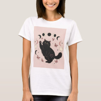 Astrology Black Cat women’s Tshirts