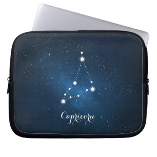 Astrology Blue Nebula Capricorn Zodiac Sign Laptop Sleeve