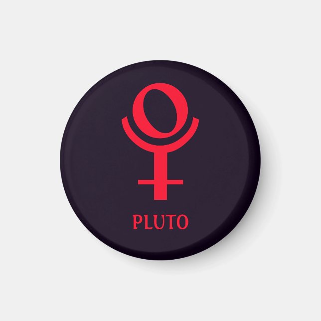 Astrology Charts: The Planet Pluto Magnet (Front)
