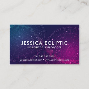 Astrology Constellations Chart (Colour) Astrologer Business Card