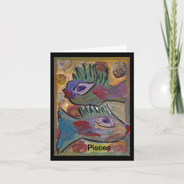 Astrology Horoscope Pisces Card (Front)