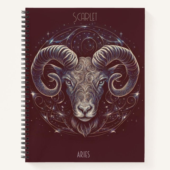 Astrology Notebook for Aries (Front)