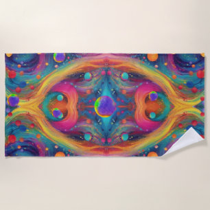 Astrology planet space galaxy universe beach towel