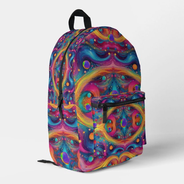 Astrology planet space galaxy universe  printed backpack (Back Corner Left)