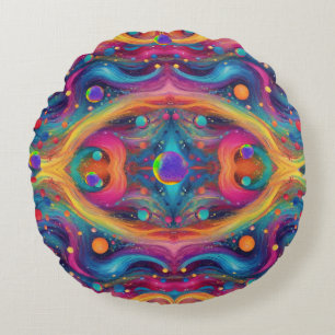 Astrology planet space galaxy universe  round pillow