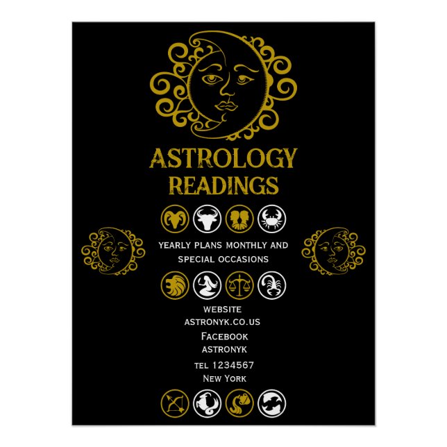 Astrology Reading Poster (Front)