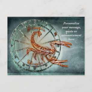Astrology Scorpio Horoscope Personalize Message Postcard