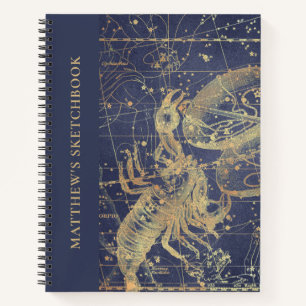 Astrology Scorpio Horoscope Sketchbook With Name Notebook