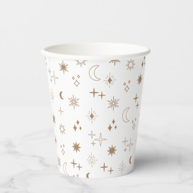 Astrology Star Pattern Paper Cups (Front)