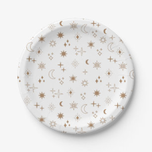 Astrology Star Pattern Paper Plate