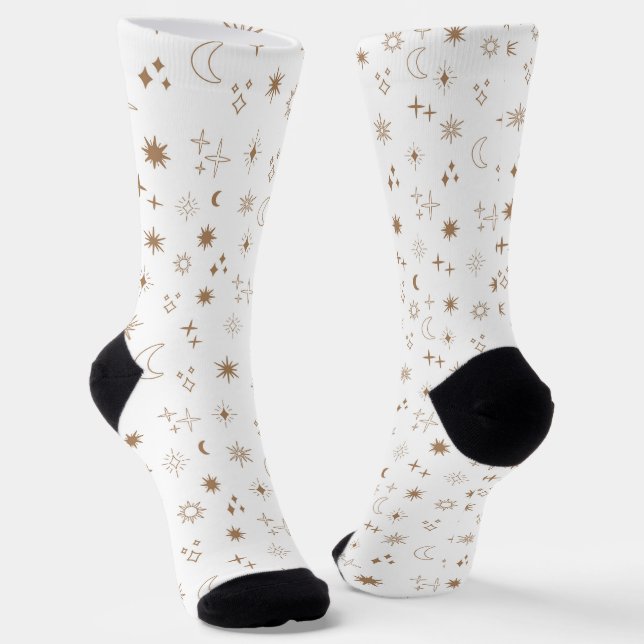 Astrology Star Pattern Socks (Angled)