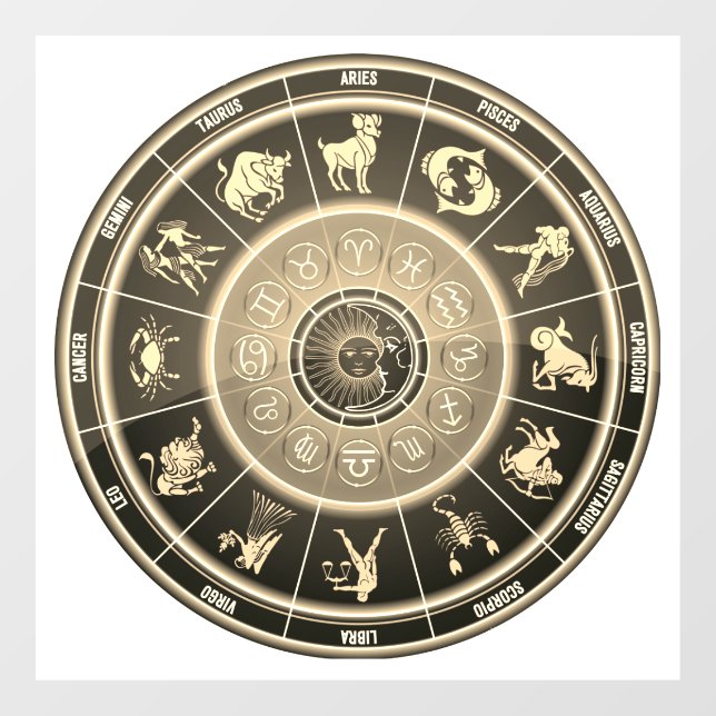 astrology wheel decal (Sheet)