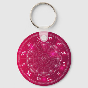 Astrology wheel Star signs Keychain