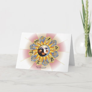 Astrology Yin Yang Greeting Cards