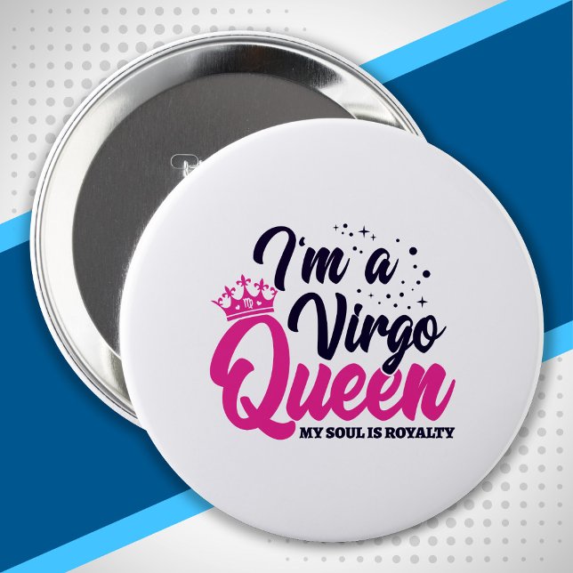 Astrology Zodiac August & September Birthday Virgo 4 Inch Round Button (Creator Uploaded)