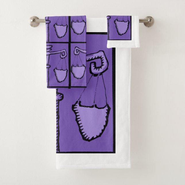 Astrology Zodiac Libra Sign Birthday Bath T Towel Set (Insitu)