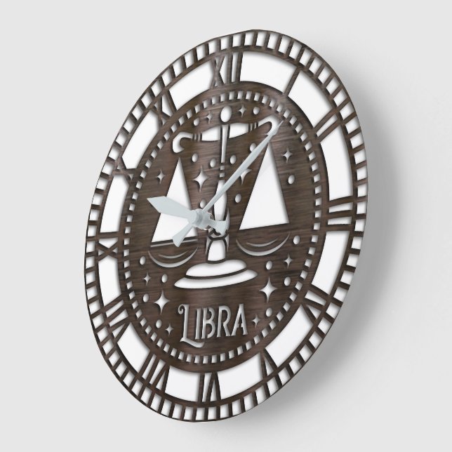 Astrology/Zodiac Sign/Libra Large Clock (Angle)
