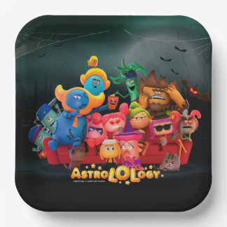 AstroLOLogy Halloween Square Paper Plate