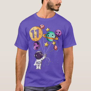 Astronaut 11th Birthday Boys Girls Space lover 11 T-Shirt