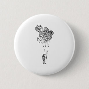 astronaut 2 inch round button