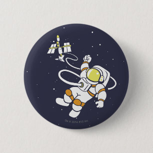 Astronaut 2 Inch Round Button