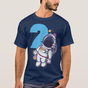 Astronaut 2 Years Old Kids 2nd Birthday Party T-Shirt