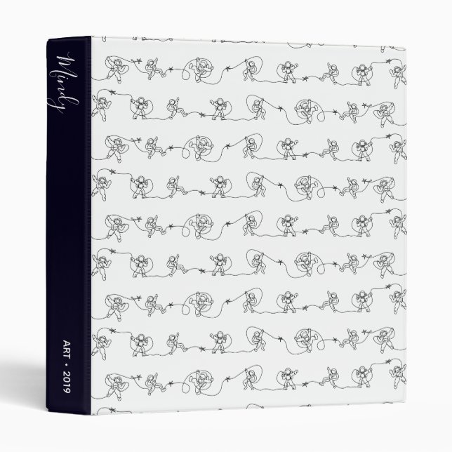 Astronaut 3 Ring Binder (Front/Spine)