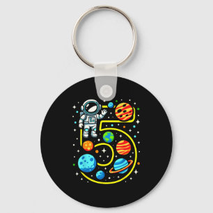 Astronaut 5th Birthday Party 5 Year Old Boy Girl O Keychain