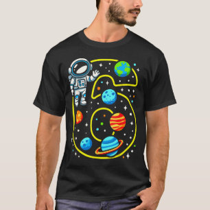 Astronaut 6th Birthday Party 6 Year Old Boy Girl O T-Shirt