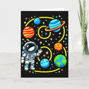 Astronaut 8th Birthday Party 8 Year Old Boy Girl O Card