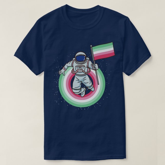 Astronaut Abroseual Pride Flag  T-Shirt (Design Front)
