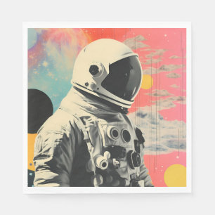 Astronaut Abstract Space Paper Party Napkins
