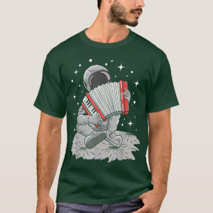 Astronaut Accordion Player Accordionist Musician T-Shirt