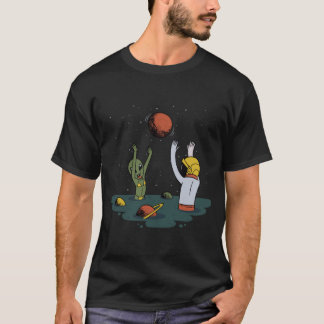 Astronaut Alien Beach T-Shirt